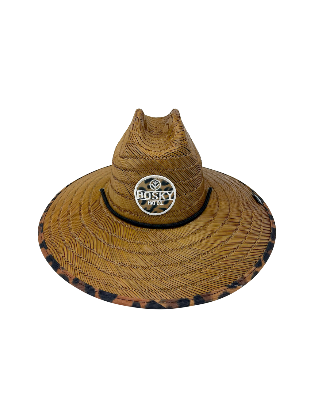 Cheetah Dark Brown Cat Straw Lifeguard Hat