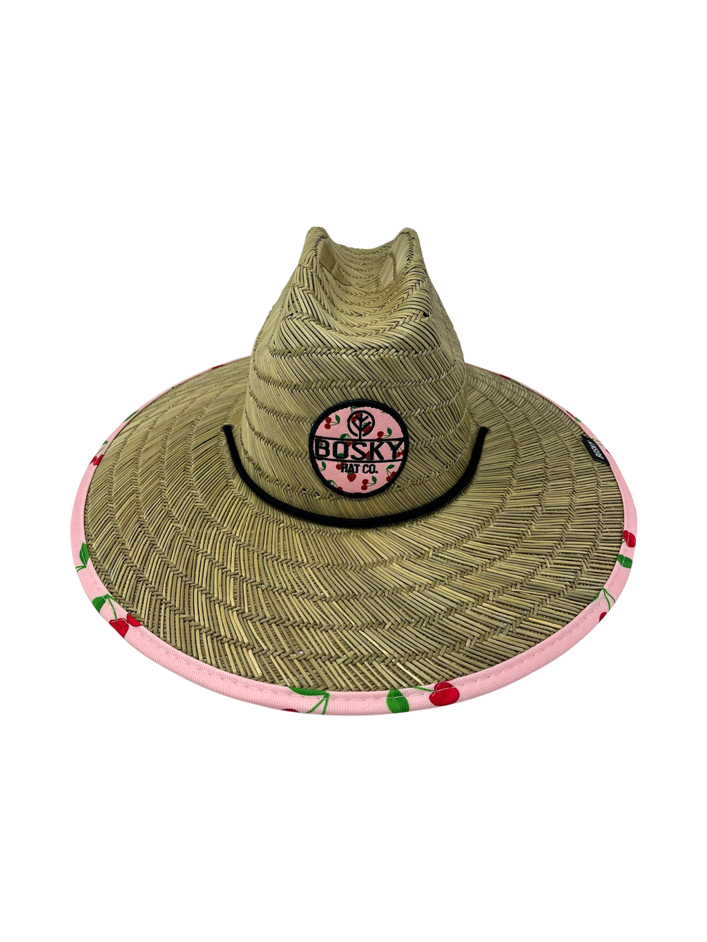 Strawberry x Cherry Pink Straw Lifeguard Hat