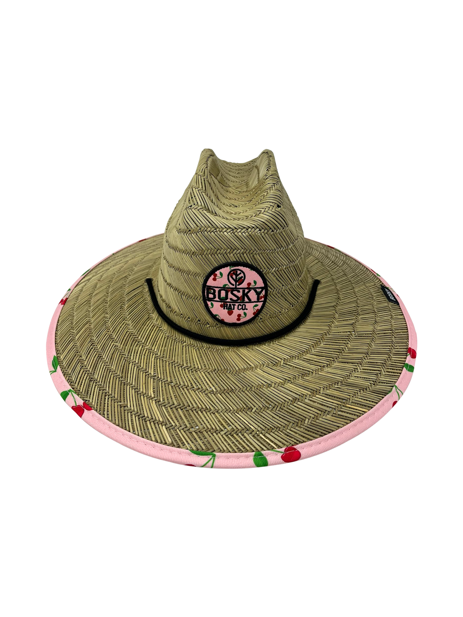 Strawberry x Cherry Pink Straw Lifeguard Hat