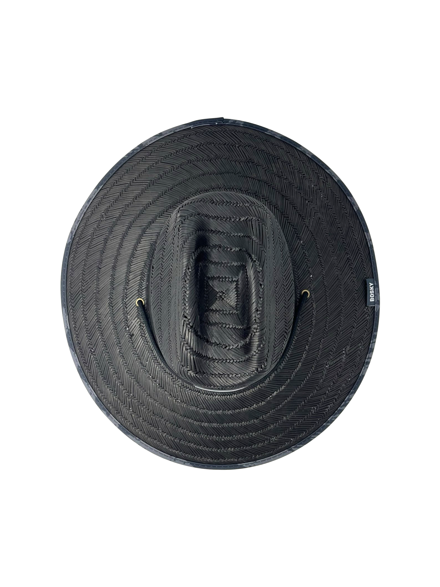 Patriot American Flag Blackout Straw Lifeguard Hat
