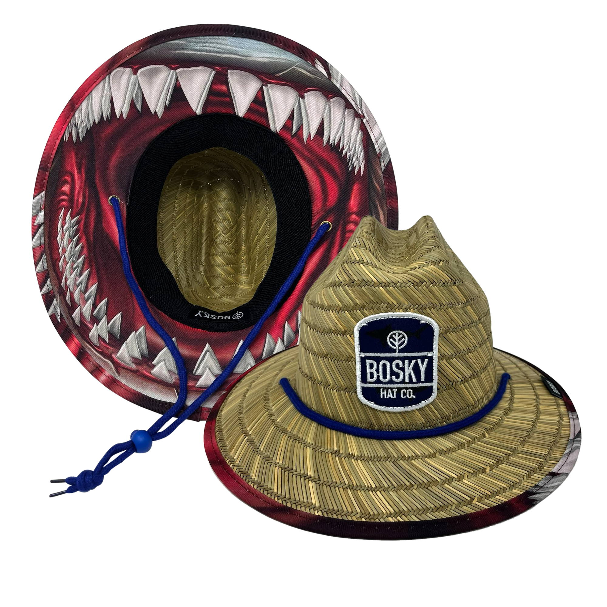 Kids Shark Bite Straw Lifeguard Hat