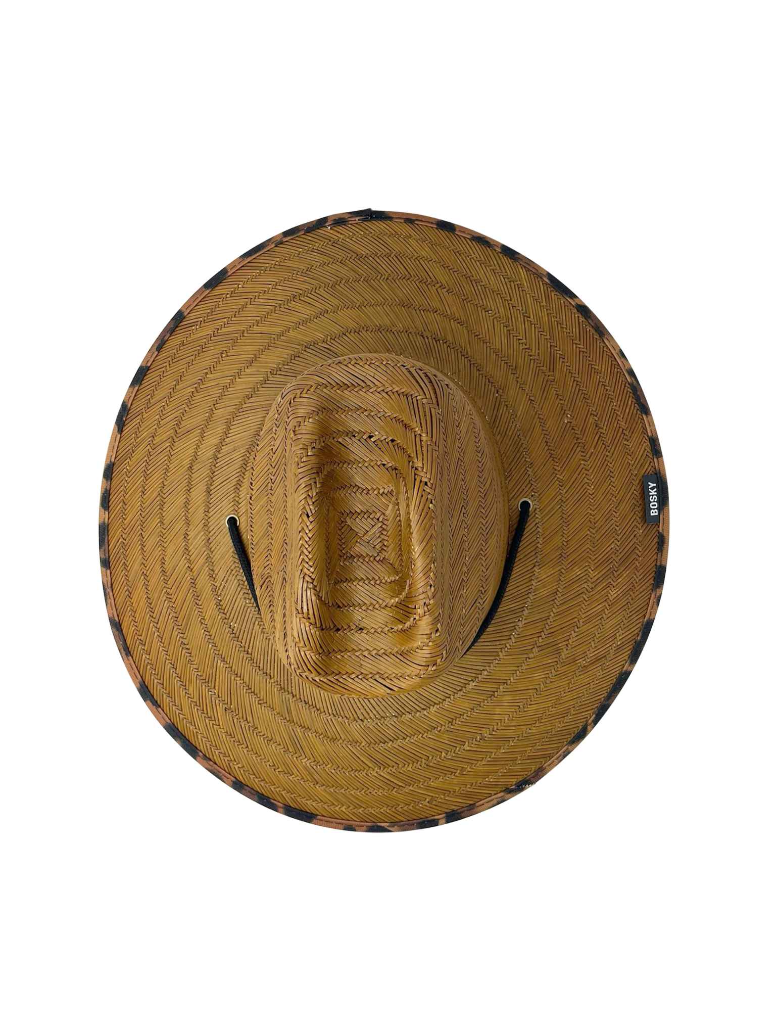 Cheetah Dark Brown Cat Straw Lifeguard Hat