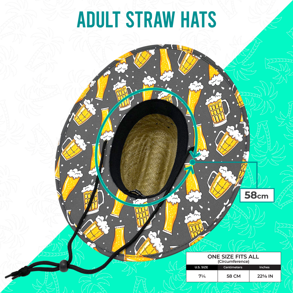 Beer Oktoberfest Straw Hat