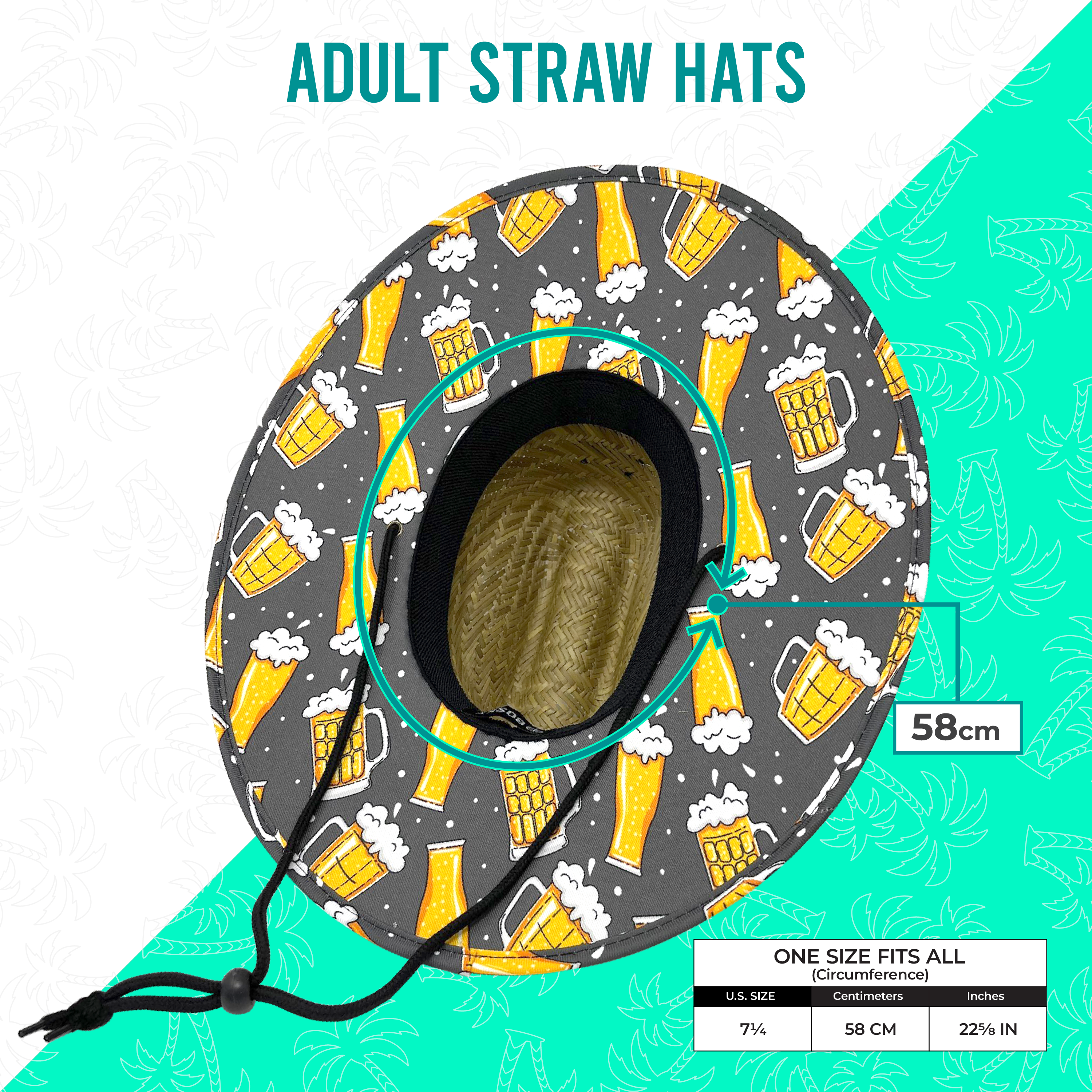 Beer Oktoberfest Straw Hat