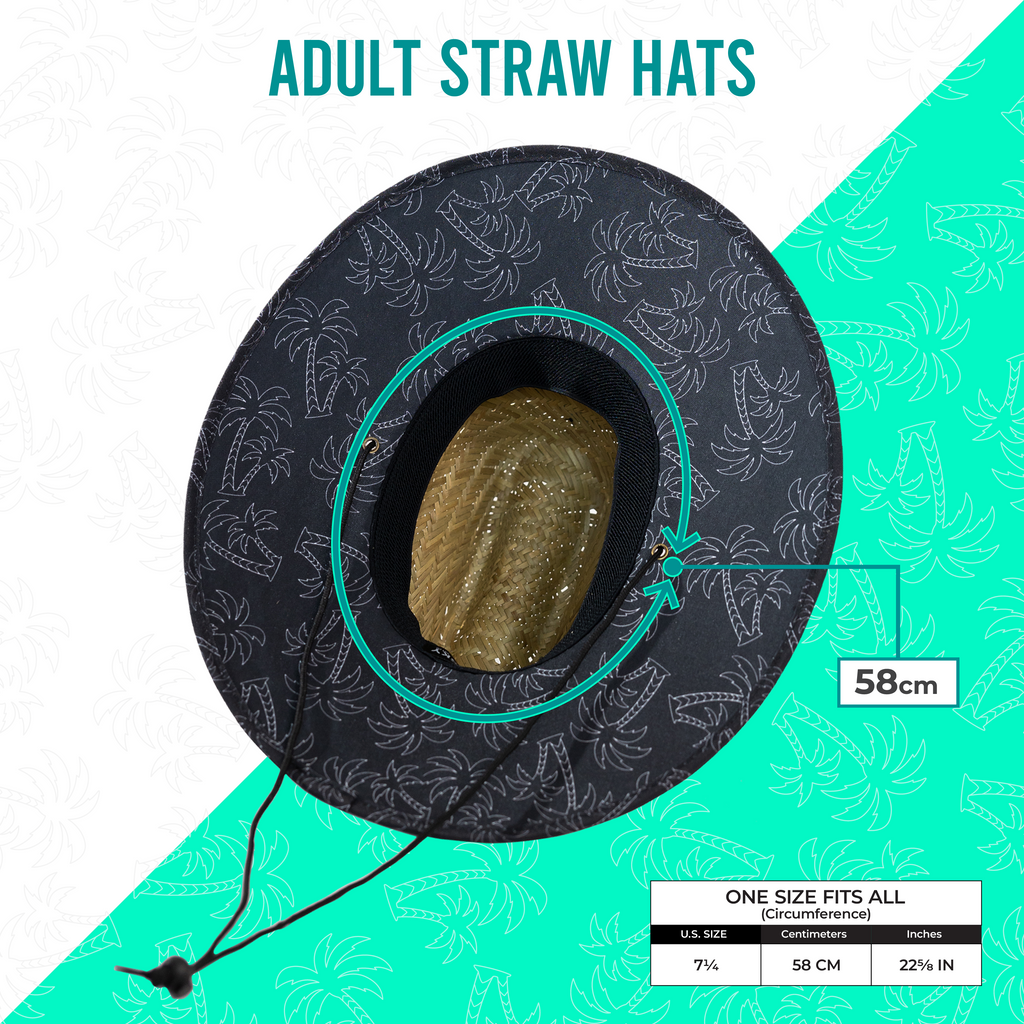 Sun Kissed Brown Premium Lifeguard Straw Hat
