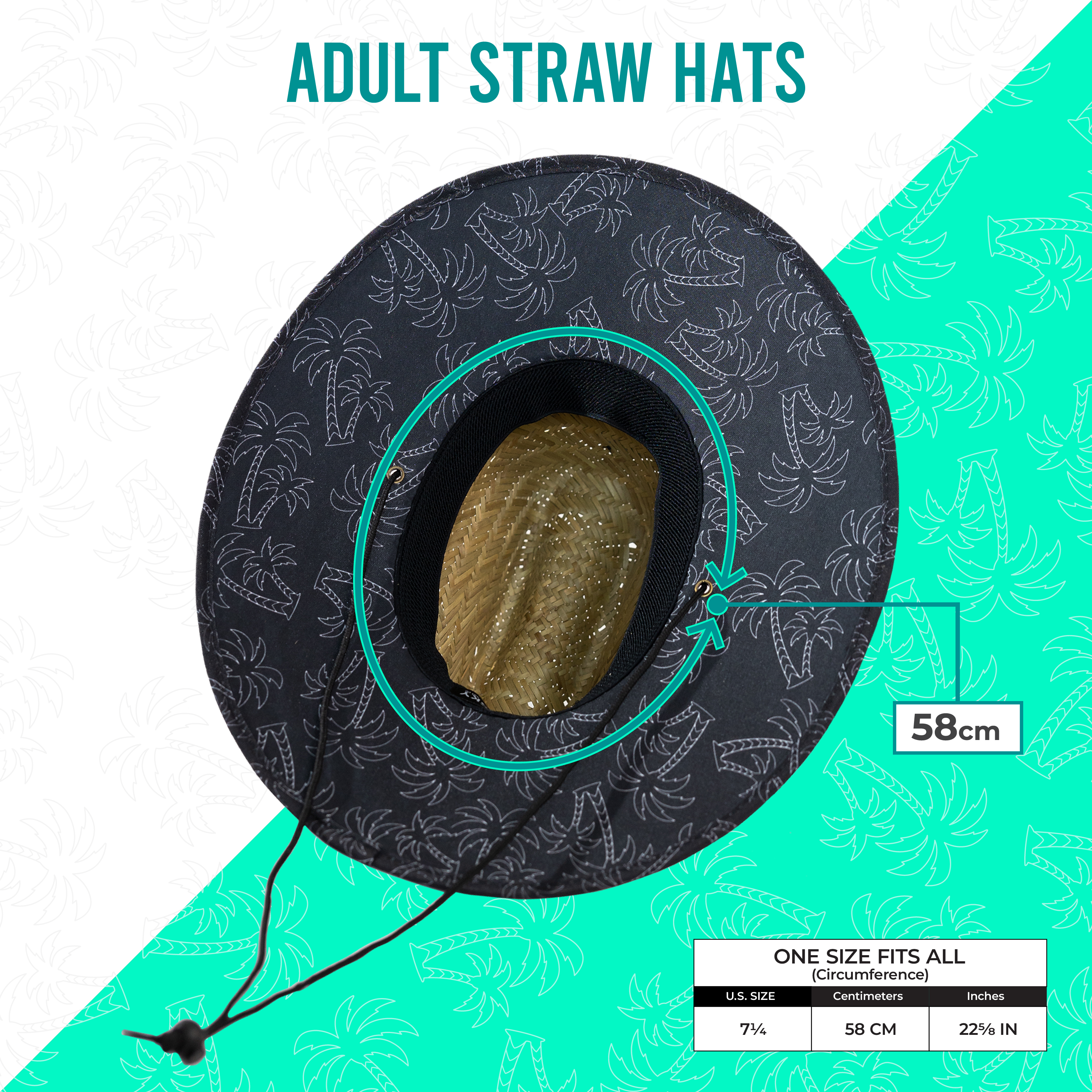 Patriot American Flag Beach Lifeguard Straw Hat