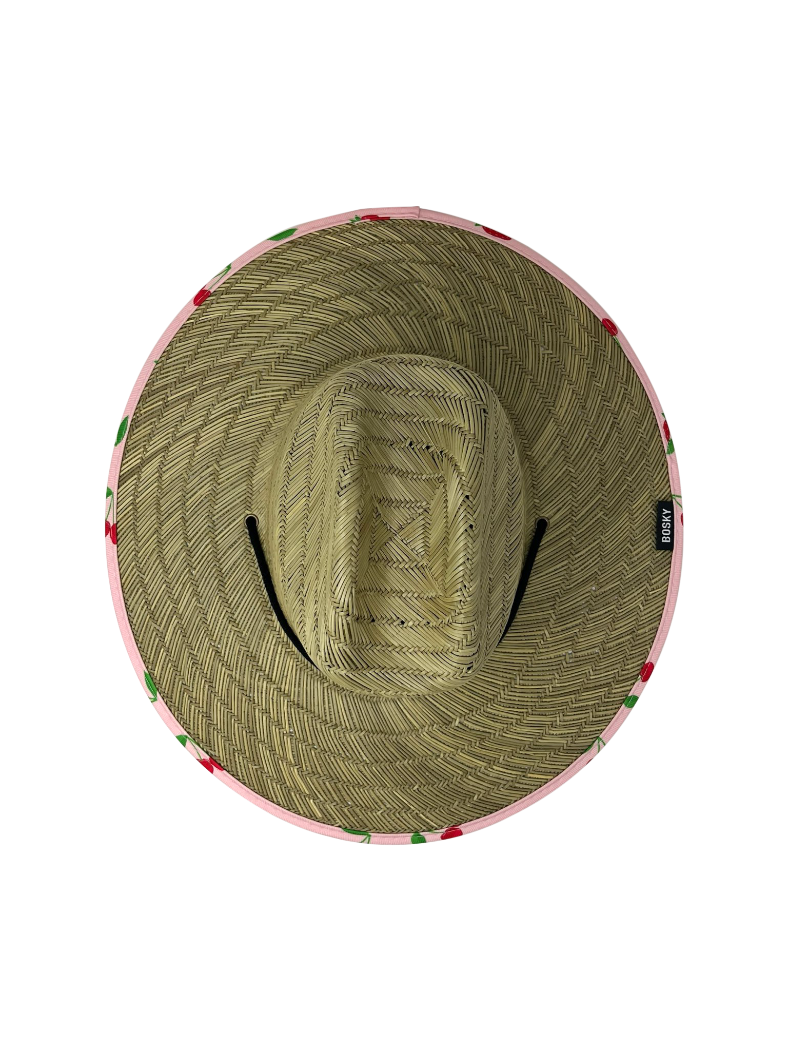Strawberry x Cherry Pink Straw Lifeguard Hat