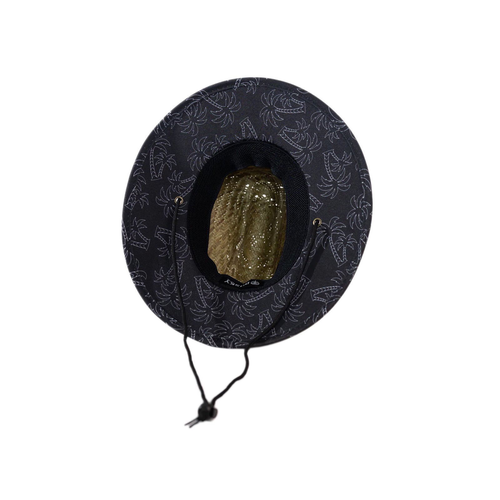 Toddler Dark Palms Straw Beach Lifeguard Hat (12-36 Mo)