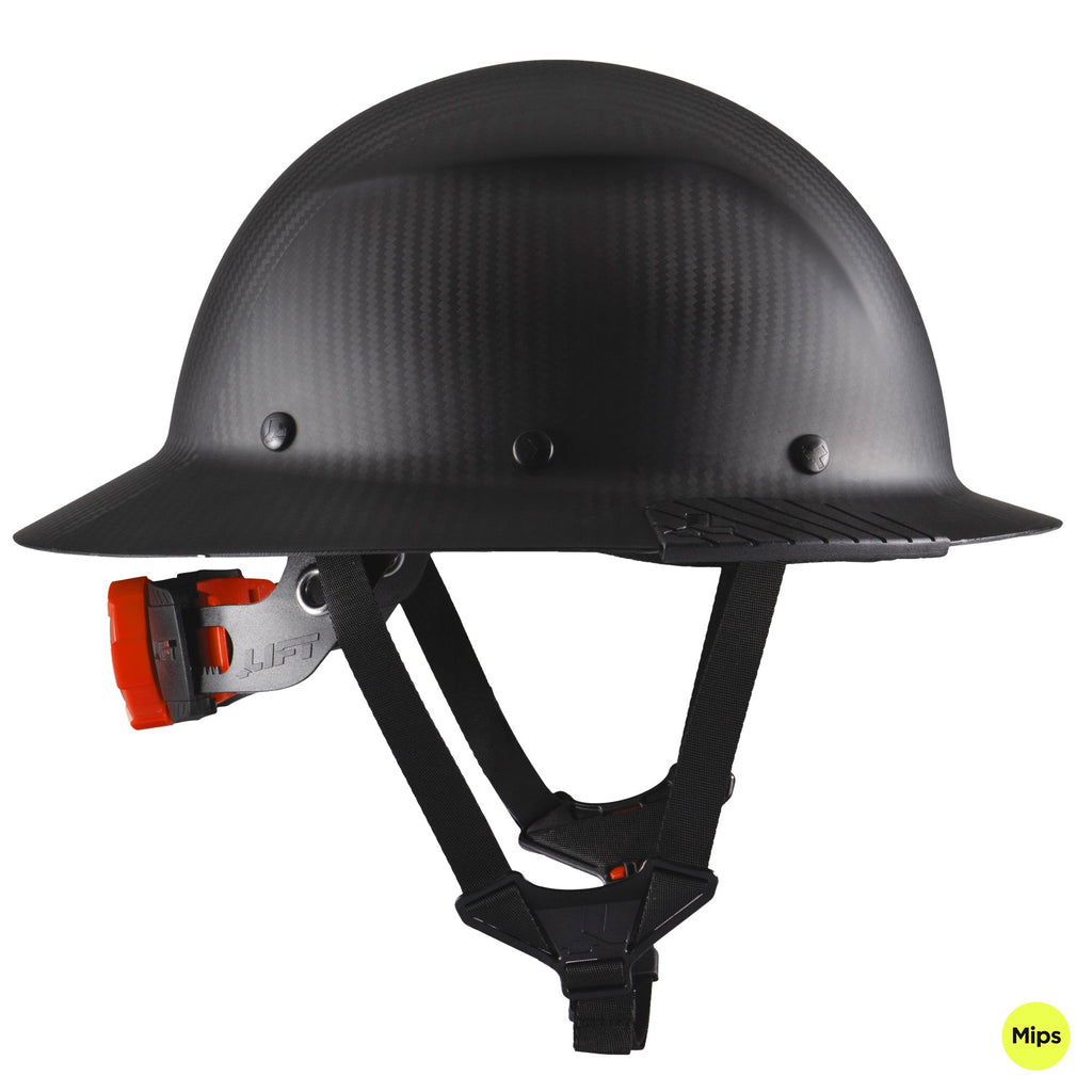 DAX Full Brim Hard Hat with Mips - Carbon Matte