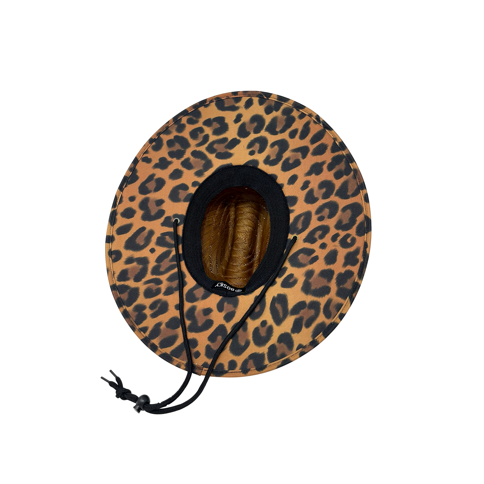 Cheetah Dark Brown Cat Straw Lifeguard Hat