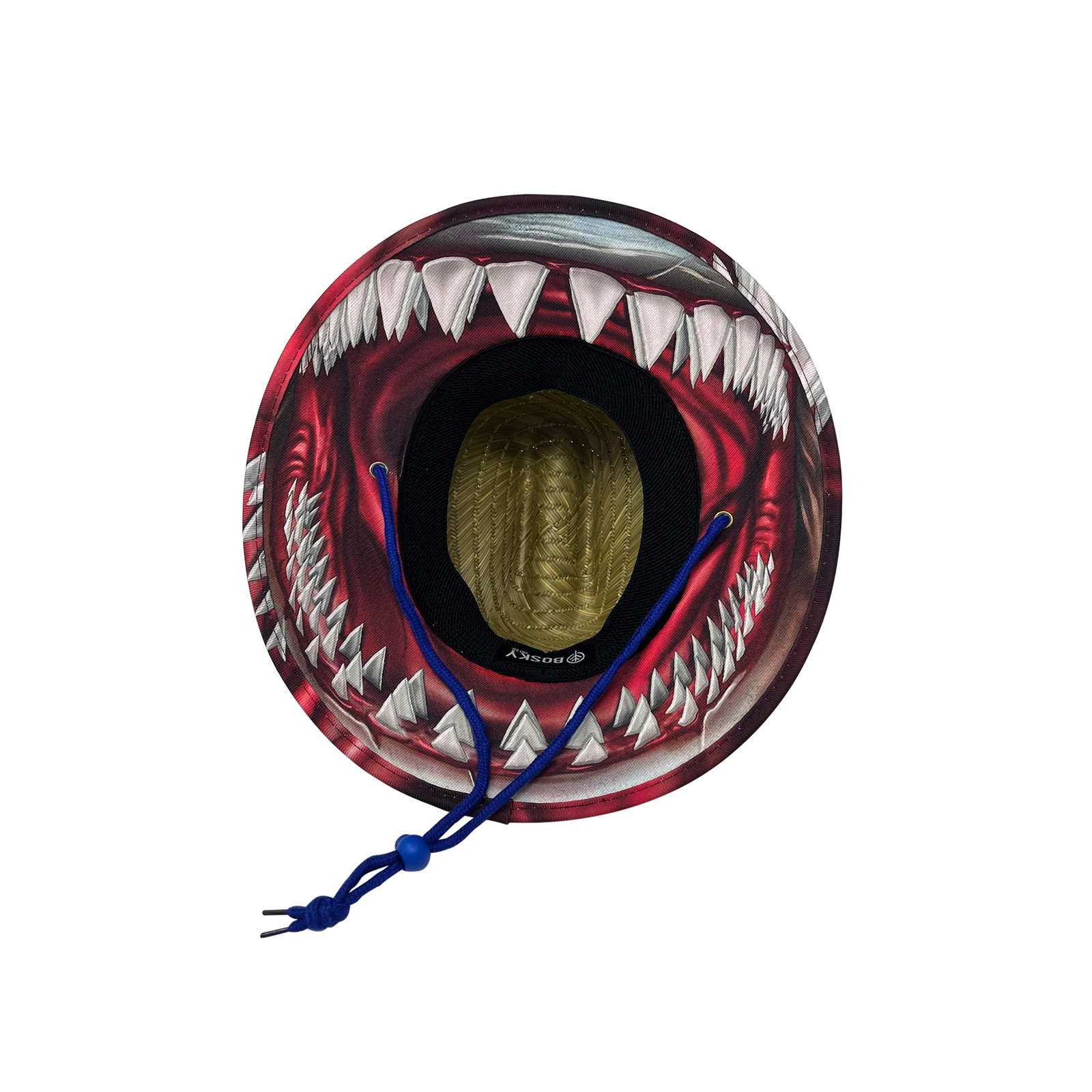 Kids Shark Bite Straw Lifeguard Hat
